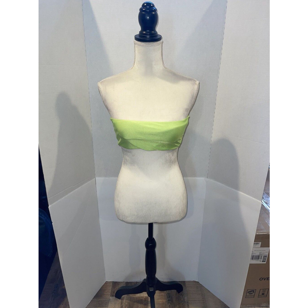 Women’s Unbranded Bandeau Bikini Top With Padding - Green - Size M